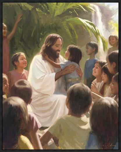 And He Took Their Little Children One by One Large Wall Art Gallery Wrap
