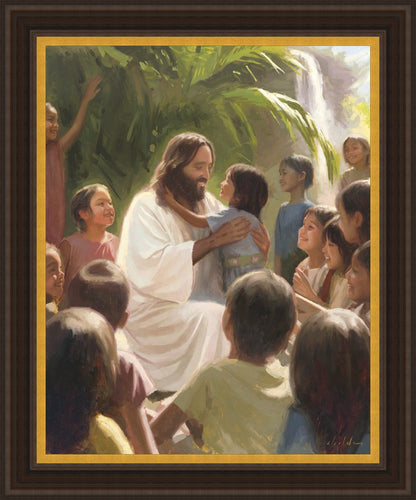 And He Took Their Little Children One by One Large Wall Art