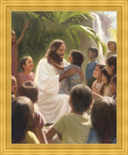 And He Took Their Little Children One by One Large Wall Art