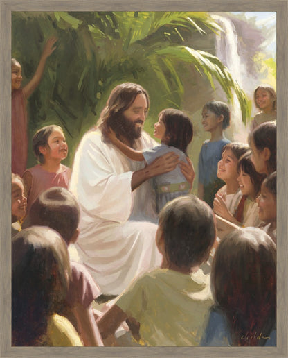 And He Took Their Little Children One by One Large Wall Art