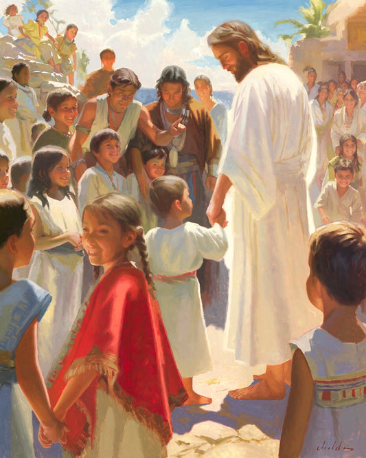 Jesus Stood in The Midst Large Wall Art