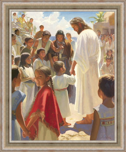 Jesus Stood in The Midst Large Wall Art