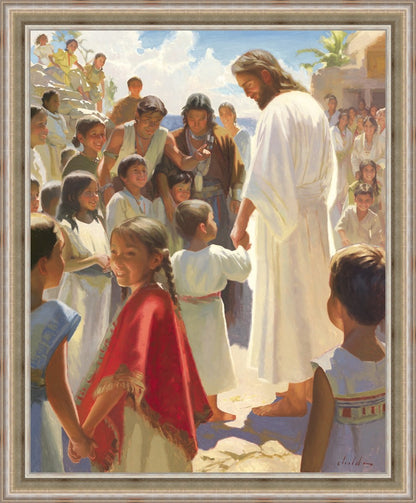 Jesus Stood in The Midst Large Wall Art