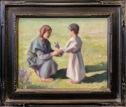 Flowers for His Mother Original Artwork