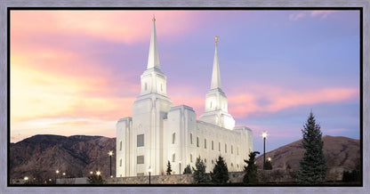 Brigham City Pastel Sunset Gallery Wrap