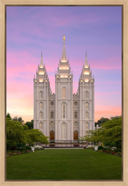 Salt Lake Pastel Sunset Gallery Wrap