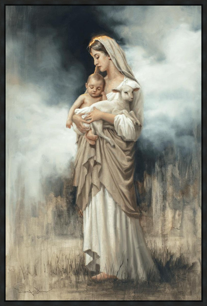 Nurturing With The Lamb Large Wall Art Gallery Wrap