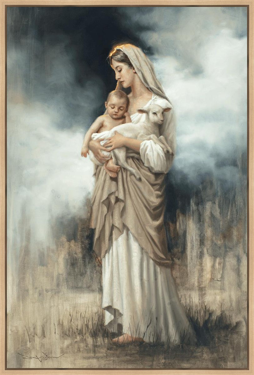 Nurturing With The Lamb Large Wall Art Gallery Wrap
