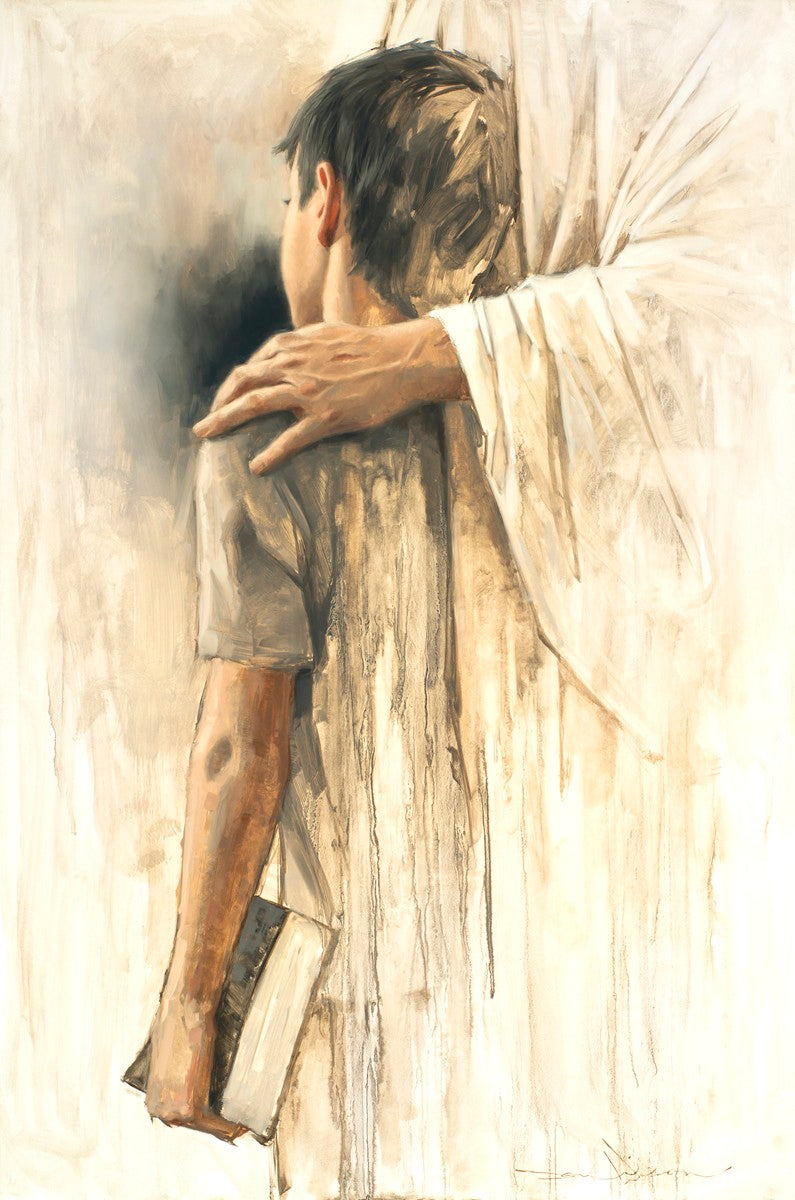 Leaning on His Love Large Wall Art