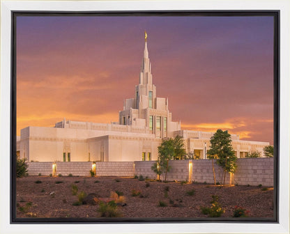 Phoenix Temple Sunset Gallery Wrap