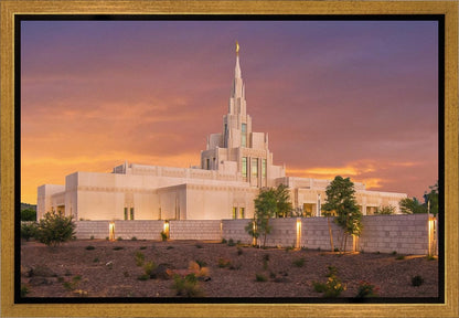 Phoenix Temple Sunset Gallery Wrap