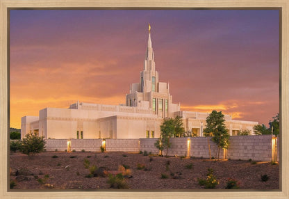 Phoenix Temple Sunset Gallery Wrap
