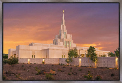 Phoenix Temple Sunset Gallery Wrap