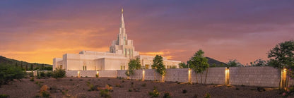 Phoenix Temple Sunset Gallery Wrap
