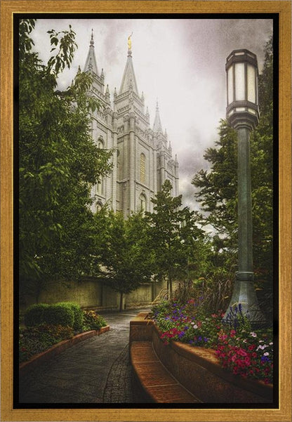 Salt Lake Temple Everglow Gallery Wrap