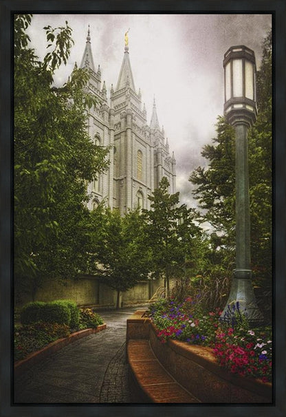 Salt Lake Temple Everglow Gallery Wrap