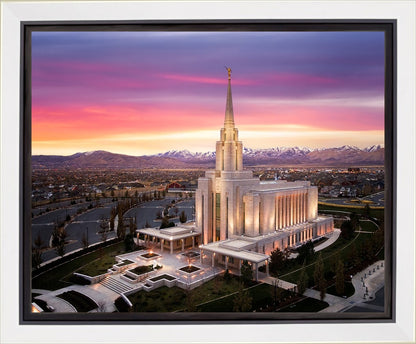 Oquirrh Mountain Pink Sunset Aerial