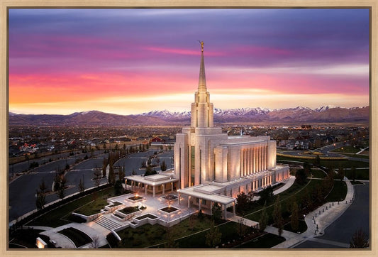 Oquirrh Mountain Pink Sunset Aerial