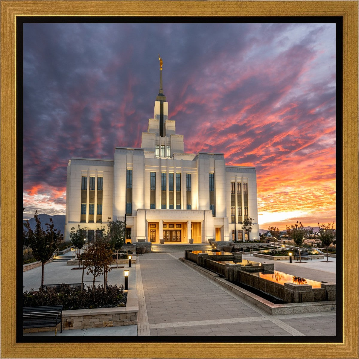 Saratoga Springs Utah Colorful Sunrise