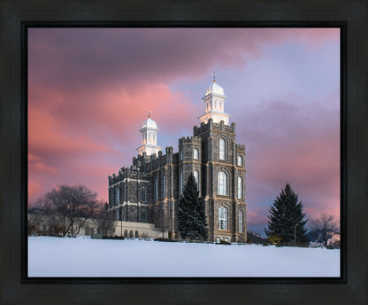 Logan Utah Pink Winter Sunset