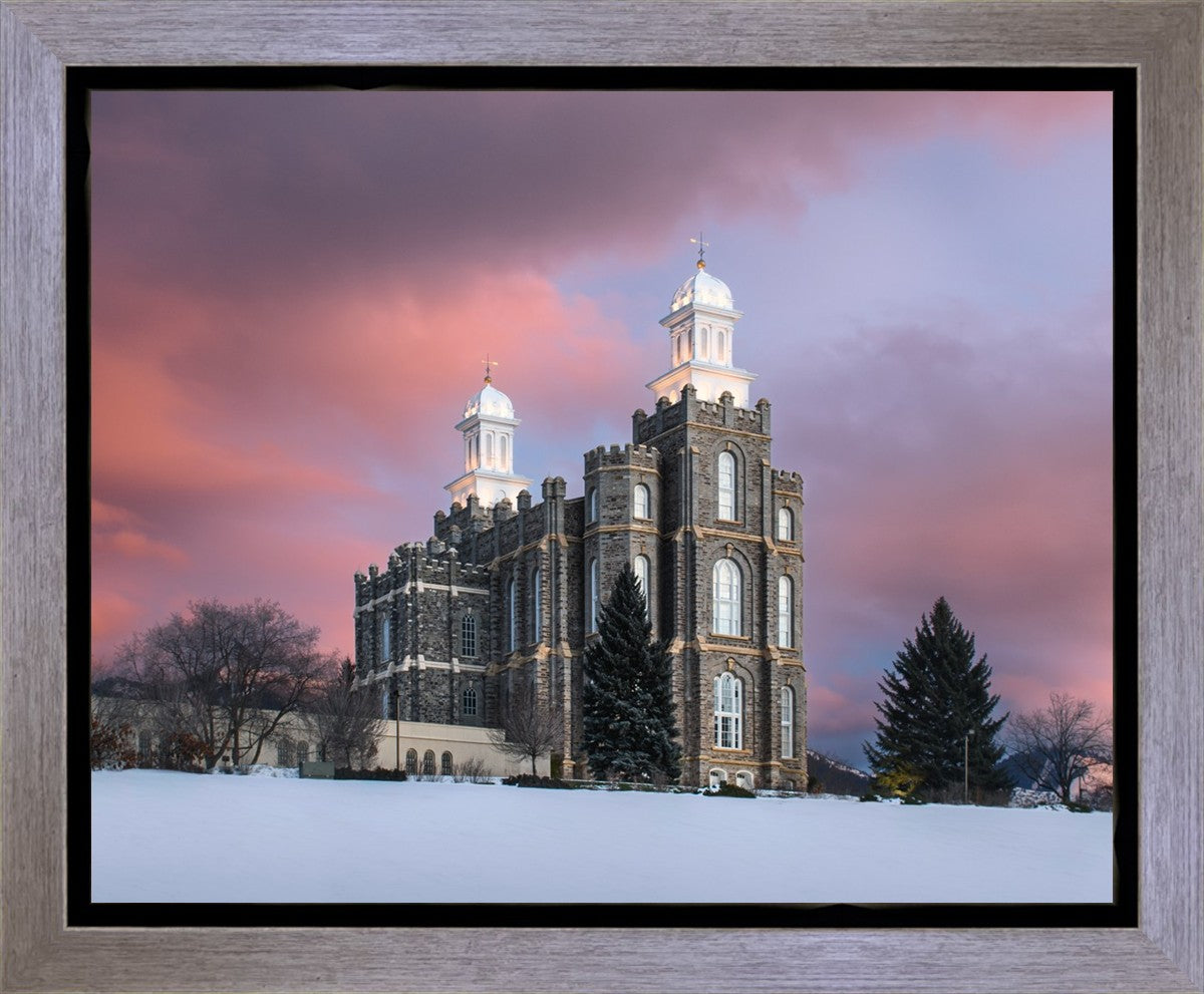 Logan Utah Pink Winter Sunset