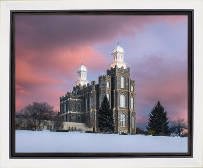 Logan Utah Pink Winter Sunset