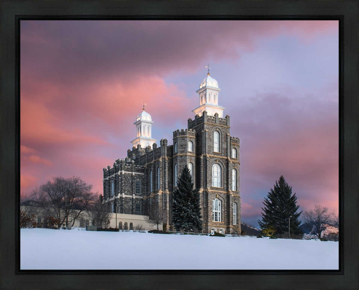 Logan Utah Pink Winter Sunset