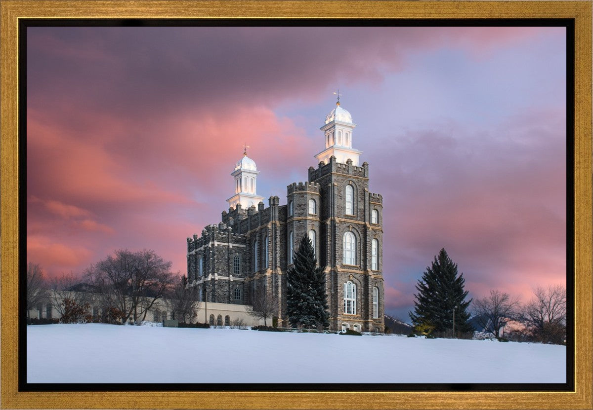 Logan Utah Pink Winter Sunset