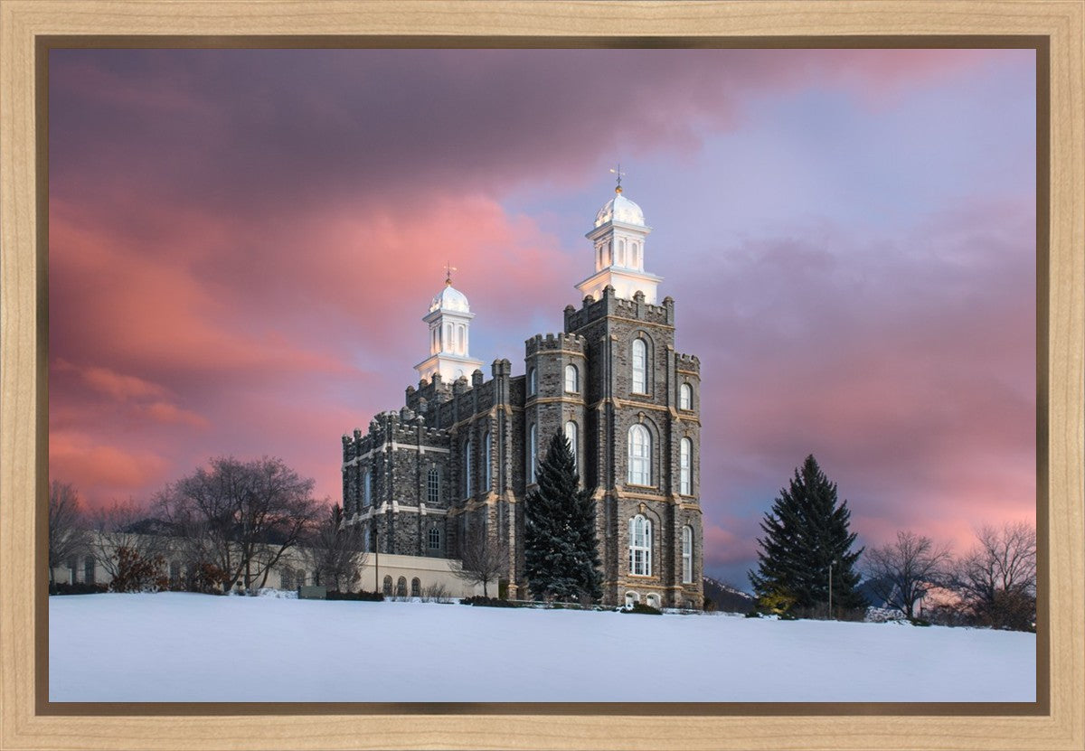Logan Utah Pink Winter Sunset