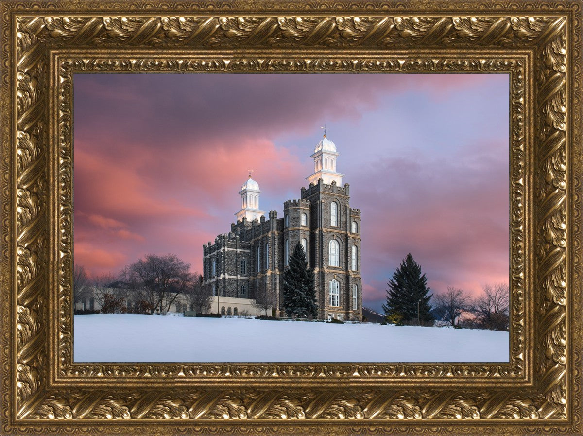 Logan Utah Pink Winter Sunset