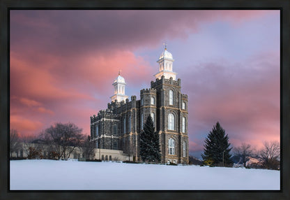 Logan Utah Pink Winter Sunset