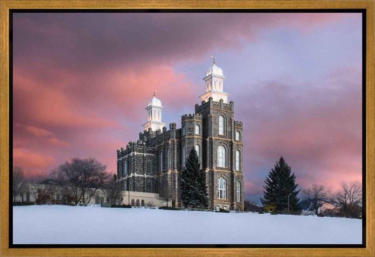 Logan Utah Pink Winter Sunset
