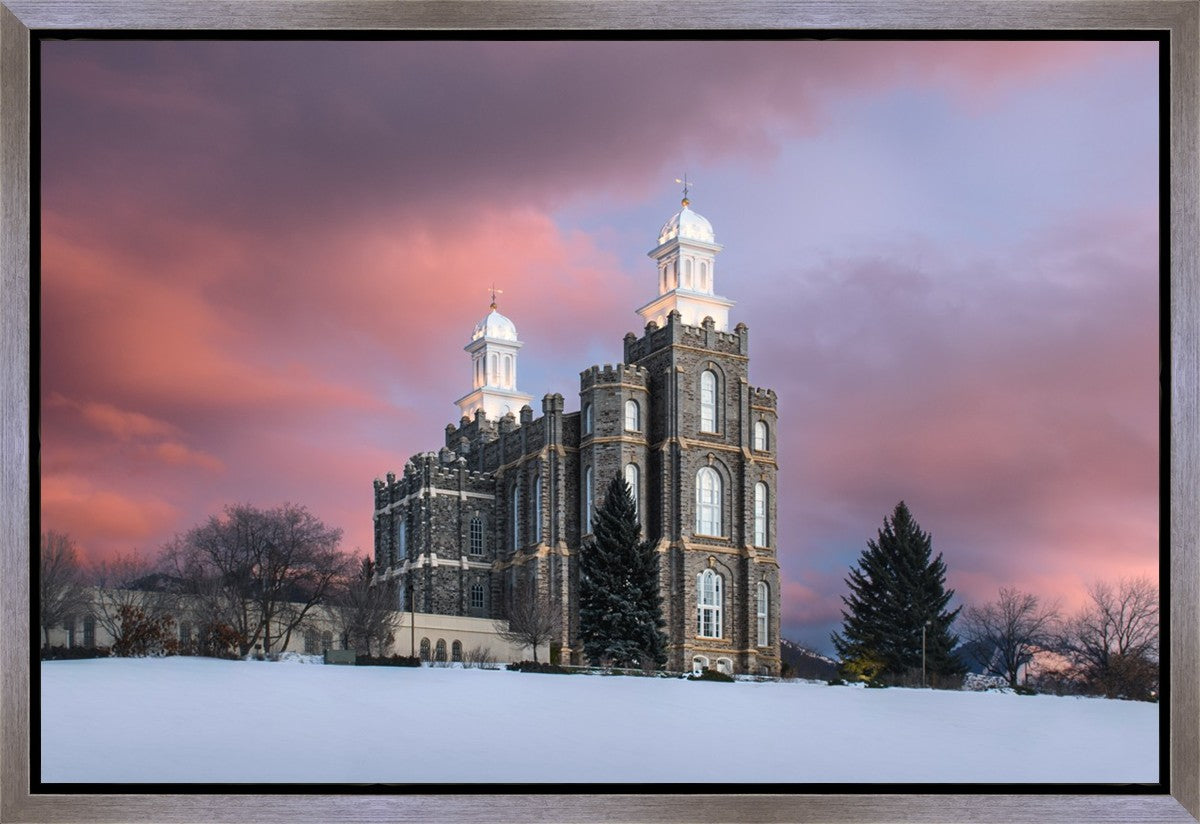 Logan Utah Pink Winter Sunset