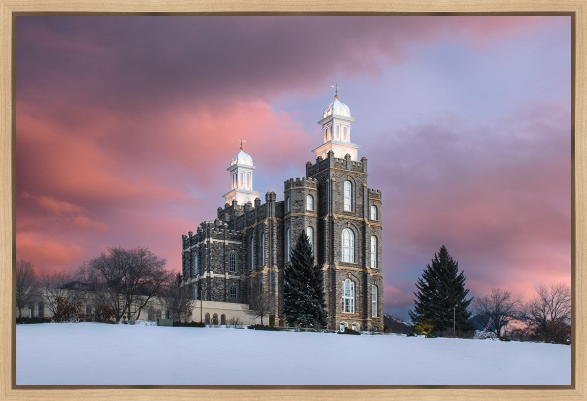 Logan Utah Pink Winter Sunset