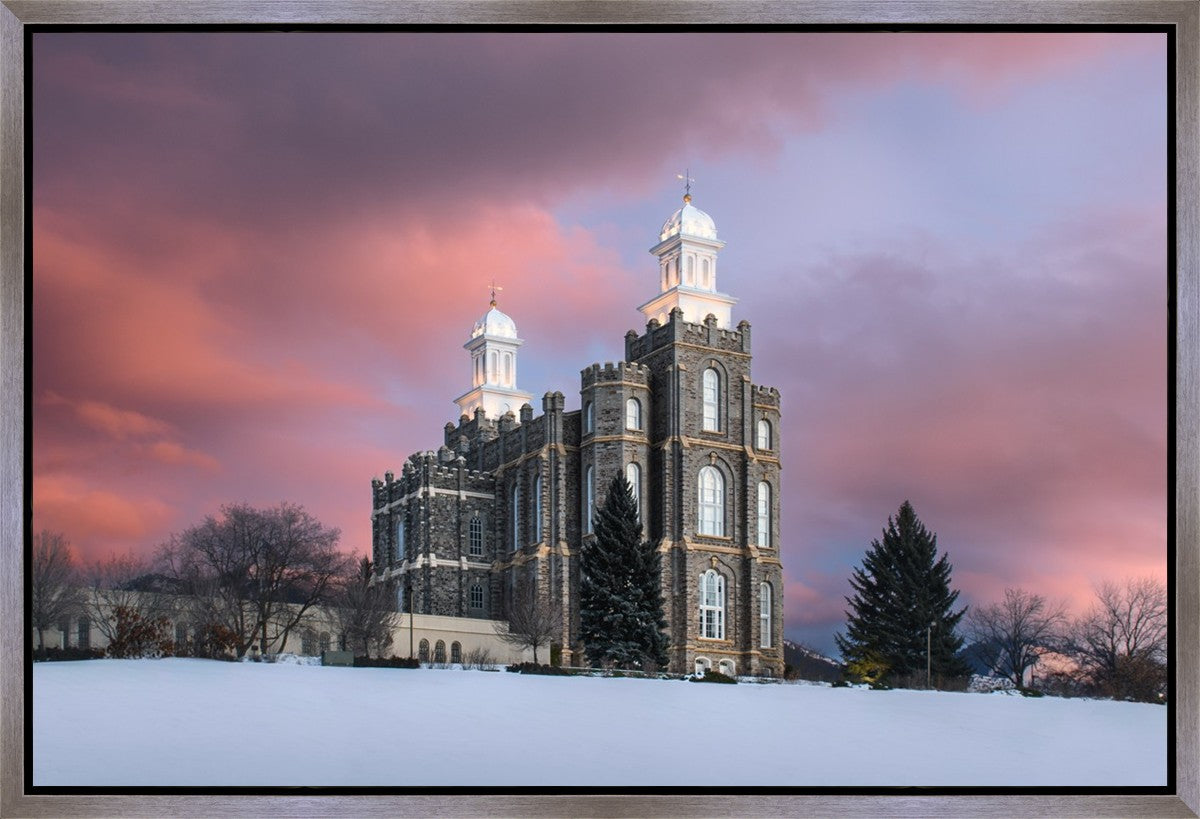 Logan Utah Pink Winter Sunset