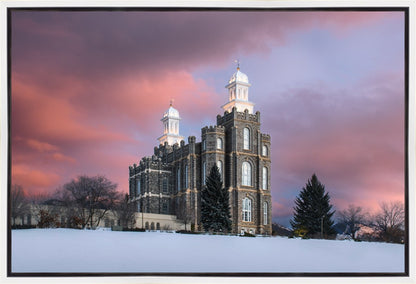Logan Utah Pink Winter Sunset