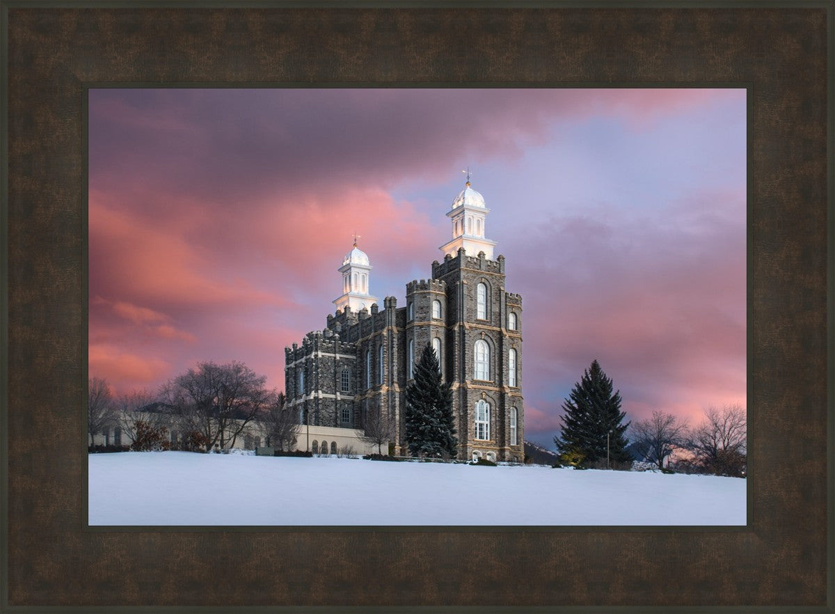 Logan Utah Pink Winter Sunset