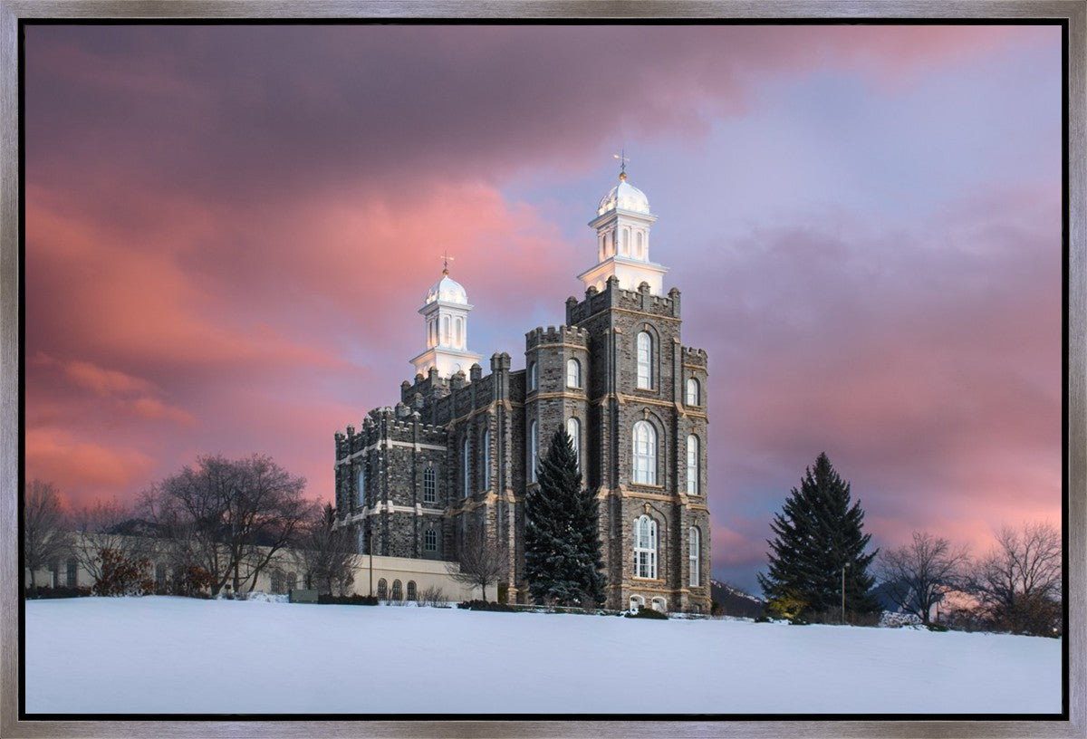 Logan Utah Pink Winter Sunset