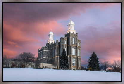 Logan Utah Pink Winter Sunset