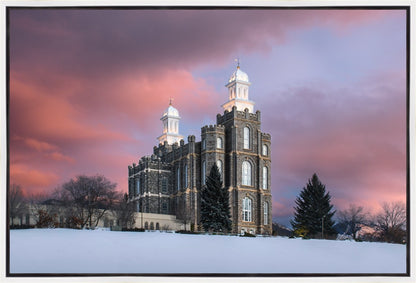 Logan Utah Pink Winter Sunset