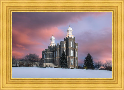 Logan Utah Pink Winter Sunset