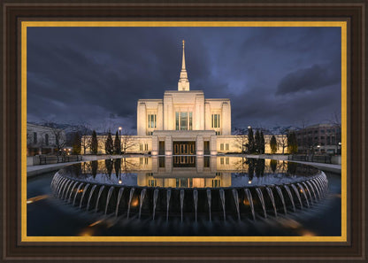 Ogden Utah Night Reflections Large Wall Art