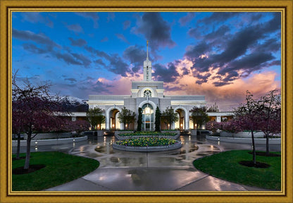 Mount Timpanogos Utah Spring Storm Clearing Large Wall Art
