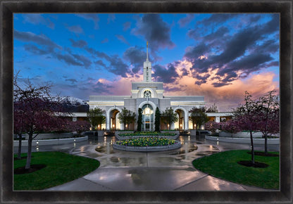 Mount Timpanogos Utah Spring Storm Clearing Large Wall Art