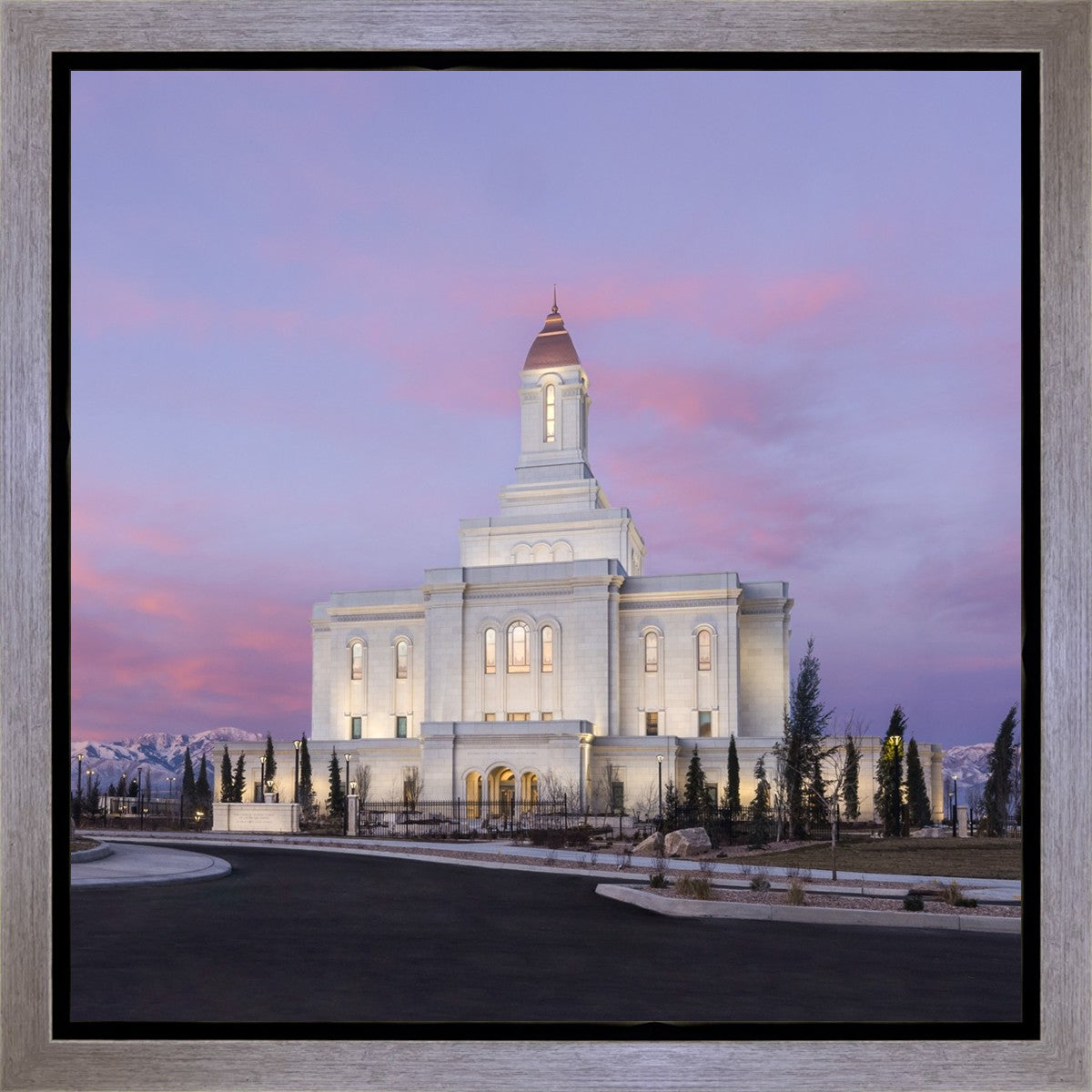 Deseret Peak Utah Pink Winter Sunrise