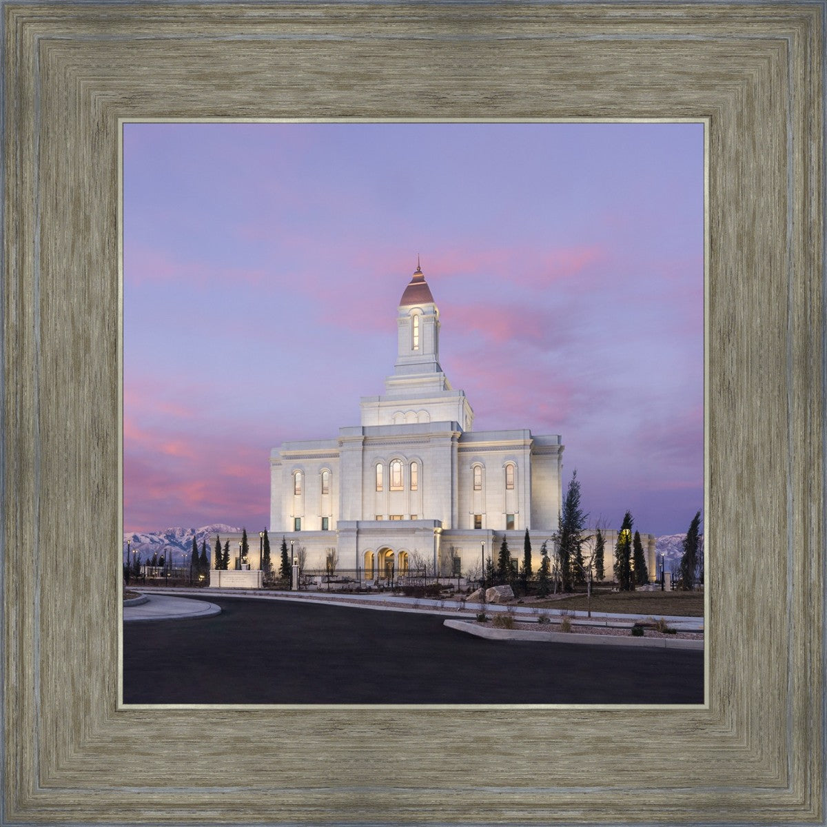 Deseret Peak Utah Pink Winter Sunrise