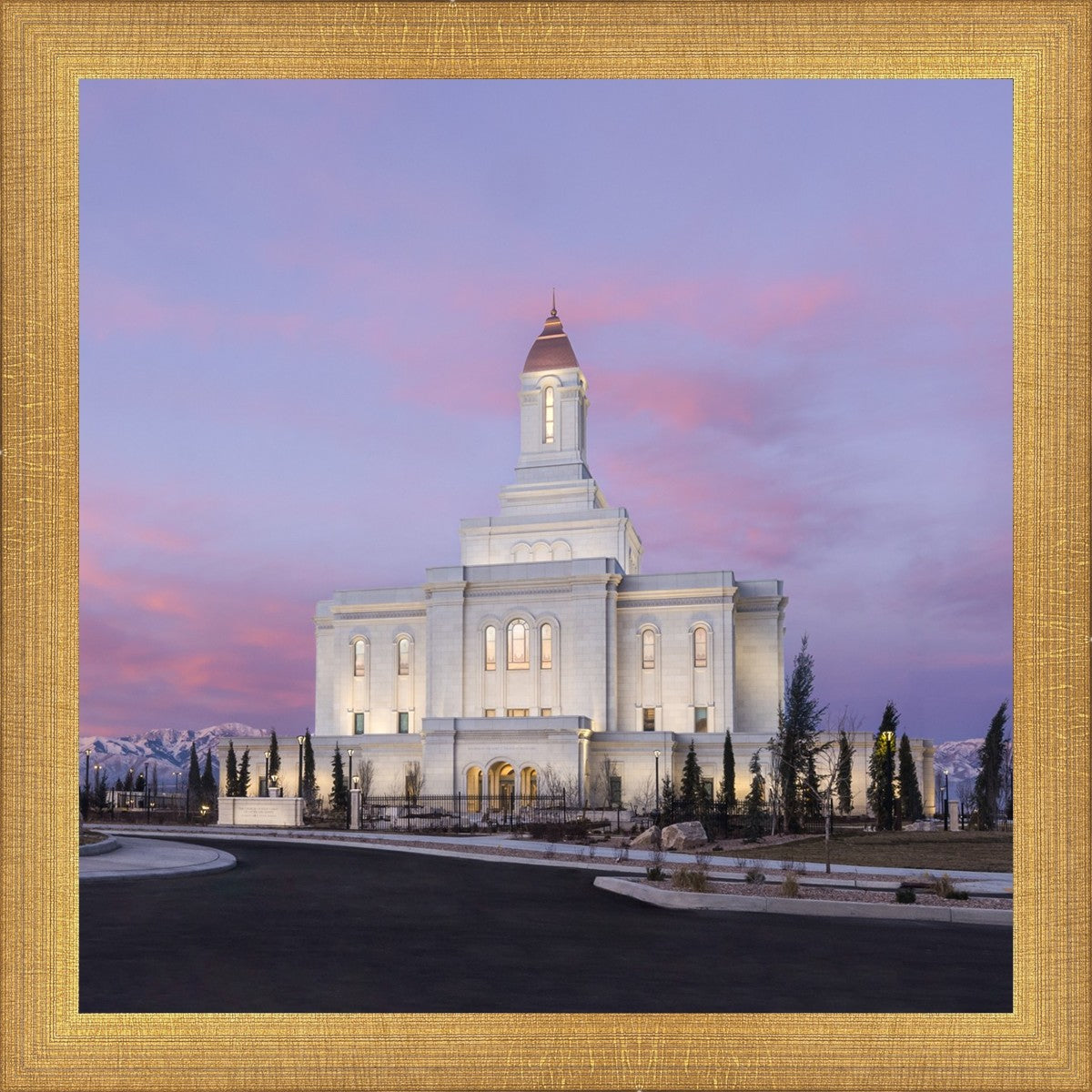 Deseret Peak Utah Pink Winter Sunrise