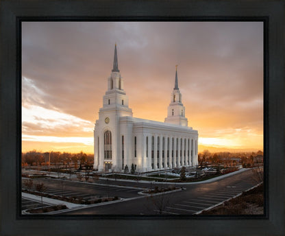Layton Utah Golden Glow Sunset Gallery Wrap