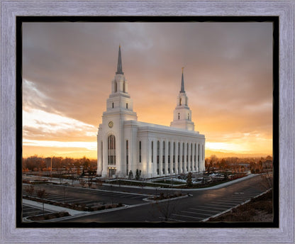 Layton Utah Golden Glow Sunset Gallery Wrap