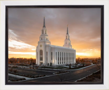 Layton Utah Golden Glow Sunset Gallery Wrap